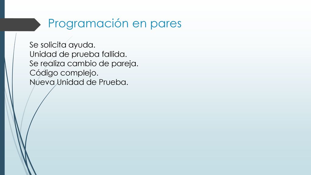 Programación en pares Se solicita ayuda. Unidad de prueba fallida.