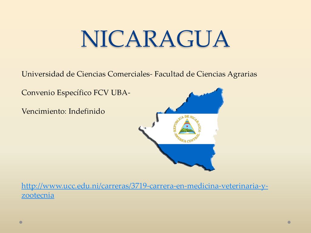 NICARAGUA Universidad de Ciencias Comerciales- Facultad de Ciencias Agrarias. Convenio Específico FCV UBA-