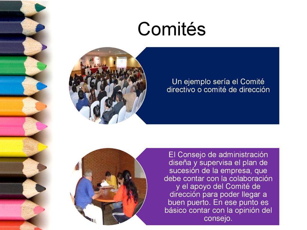 Un ejemplo sería el Comité directivo o comité de dirección