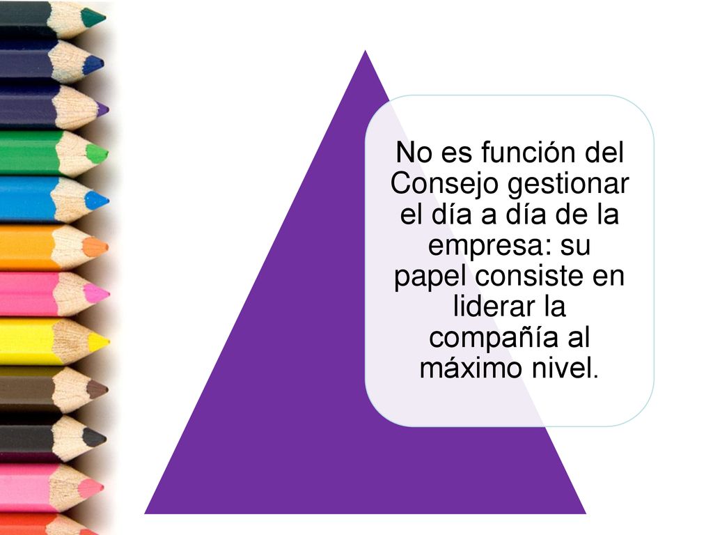 No es función del Consejo gestionar el día a día de la empresa: su papel consiste en liderar la compañía al máximo nivel.