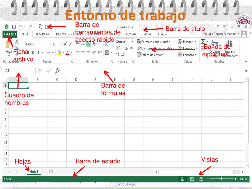 Entorno de trabajo Barra de herramientas de acceso rápido