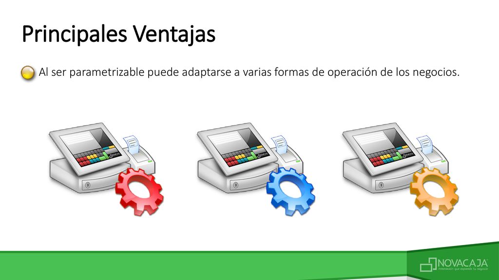 Principales Ventajas Al ser parametrizable puede adaptarse a varias formas de operación de los negocios.