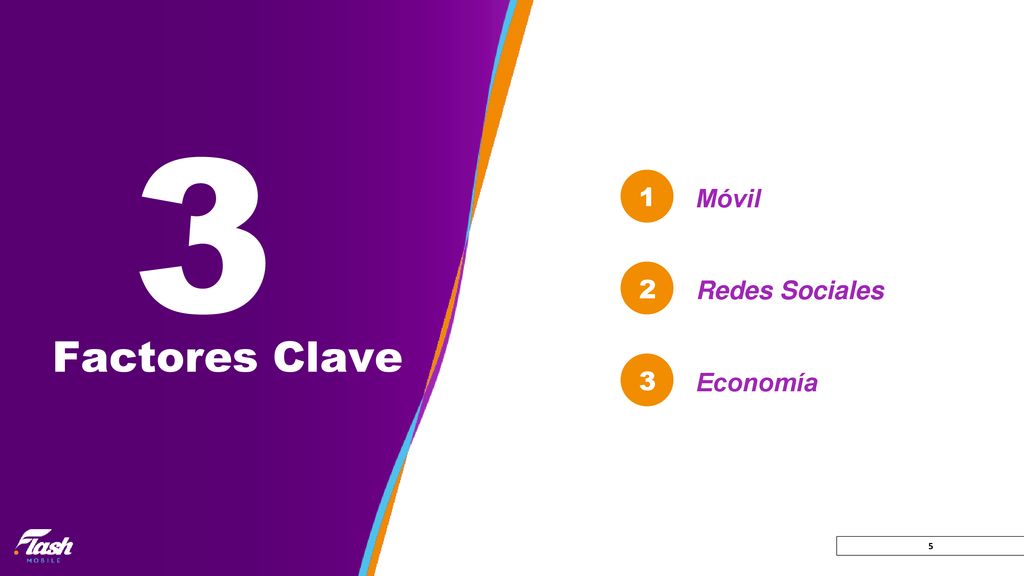 3 Factores Clave Móvil 1 Redes Sociales 2 Economía 3