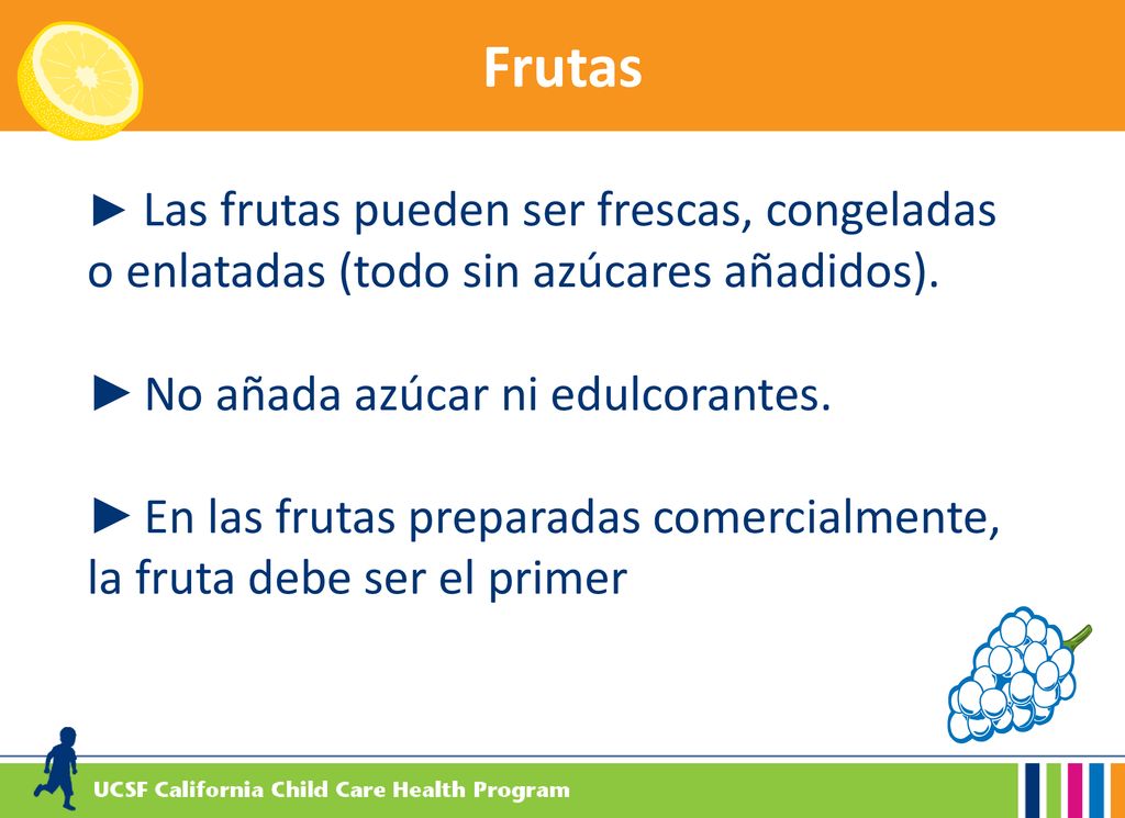 Frutas Frutas ► No añada azúcar ni edulcorantes.