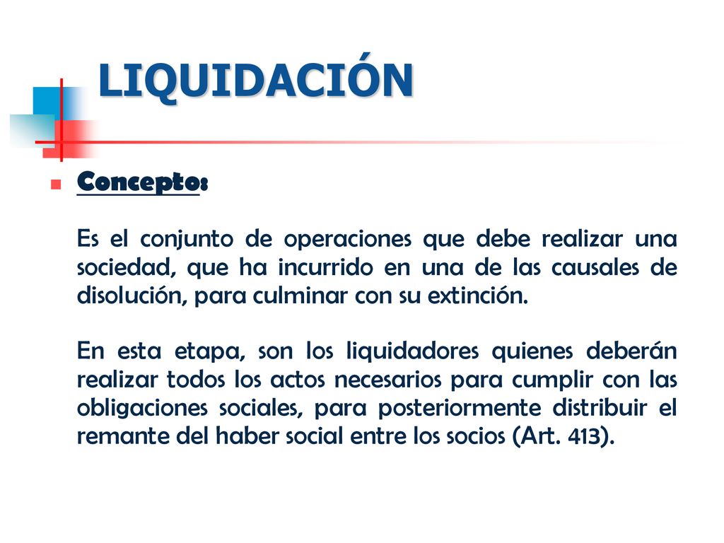 LIQUIDACIÓN Concepto: