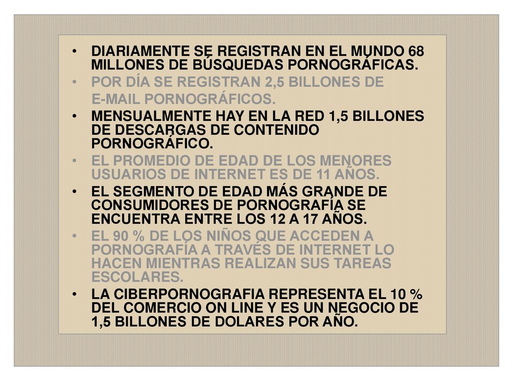 DIARIAMENTE SE REGISTRAN EN EL MUNDO 68 MILLONES DE BÚSQUEDAS PORNOGRÁFICAS.