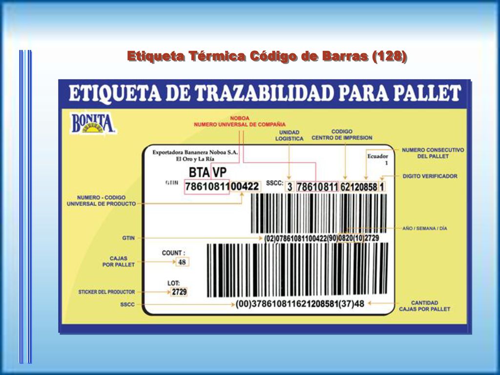 Etiqueta Térmica Código de Barras (128)