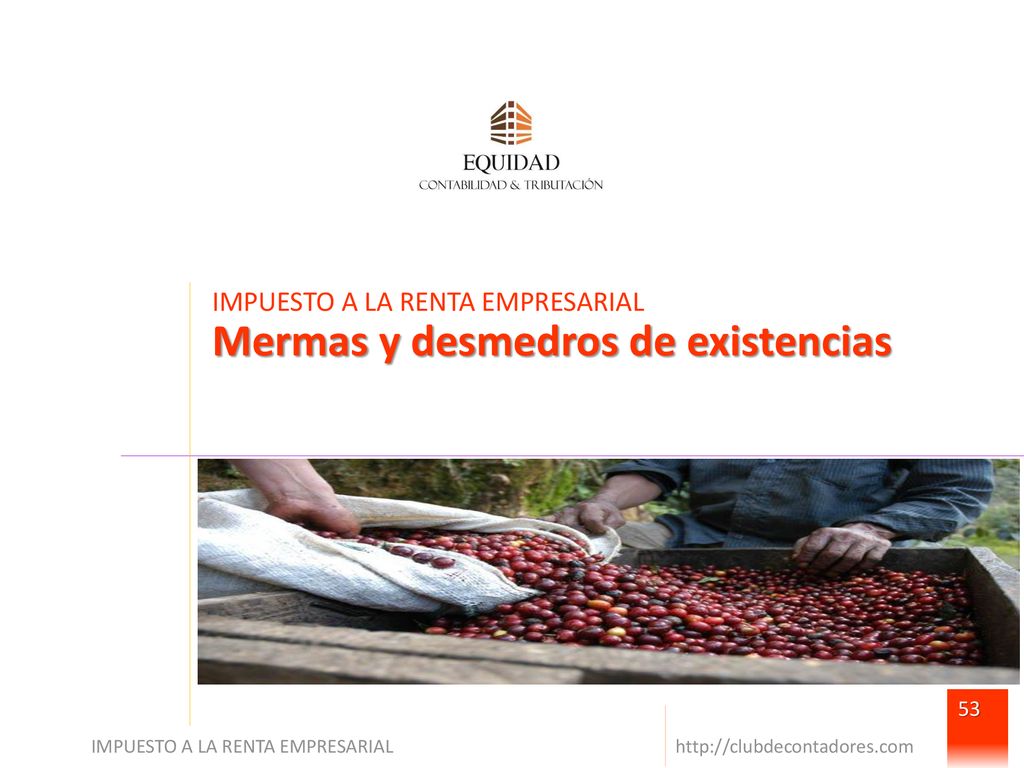IMPUESTO A LA RENTA EMPRESARIAL Mermas y desmedros de existencias