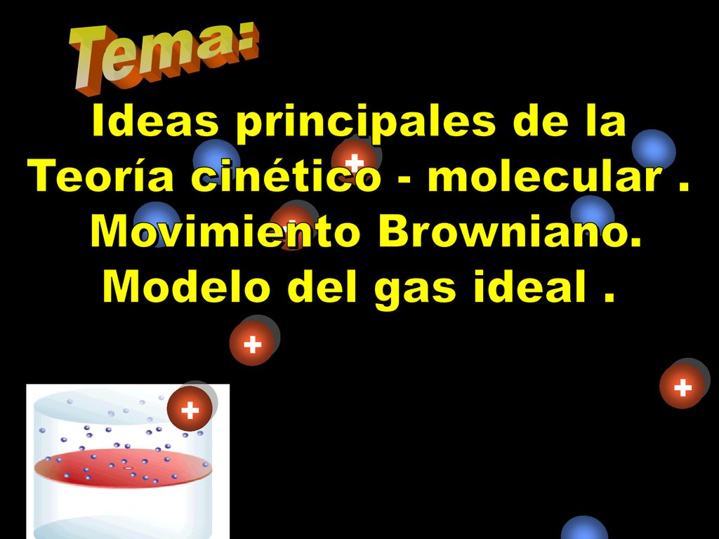 Ideas principales de la Teoría cinético - molecular .