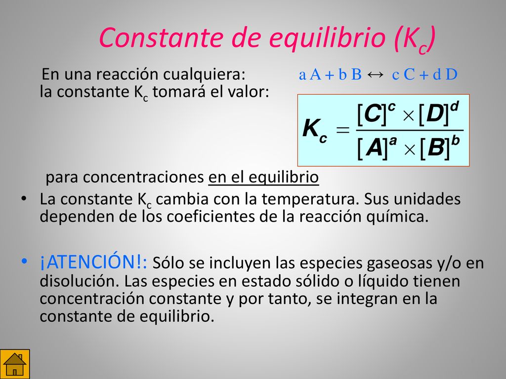 EQUILIBRIO QUÍMICO TEMA ppt descargar