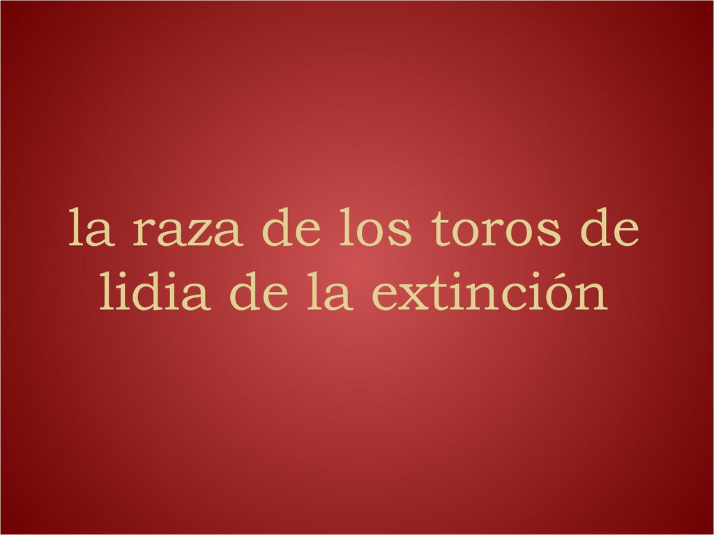 la raza de los toros de lidia de la extinción