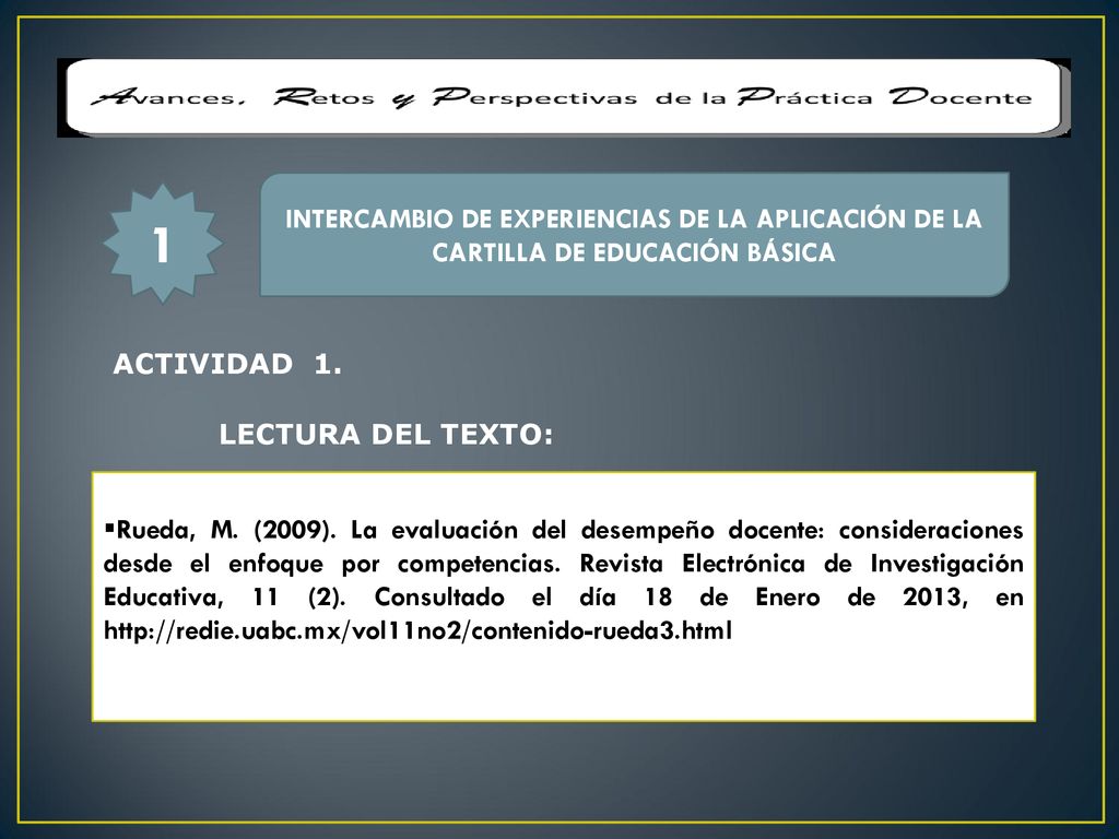 INTERCAMBIO DE EXPERIENCIAS DE LA APLICACIÓN DE LA CARTILLA DE EDUCACIÓN BÁSICA