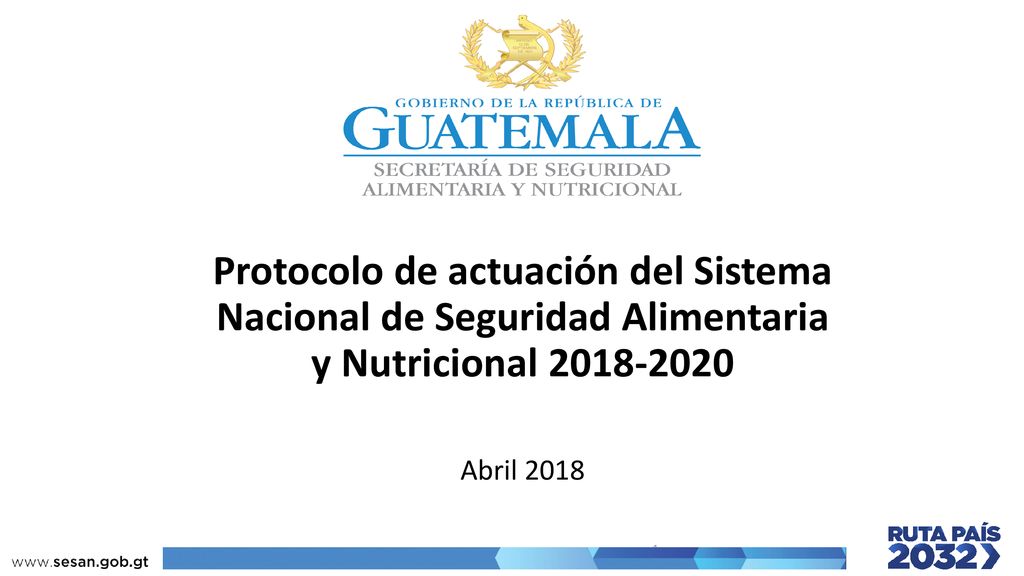 Protocolo de actuación del Sistema Nacional de Seguridad Alimentaria y Nutricional
