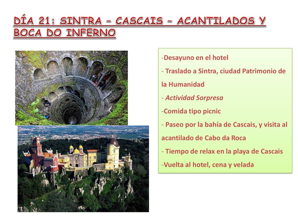 DÍA 21: SINTRA – CASCAIS – ACANTILADOS Y BOCA DO INFERNO