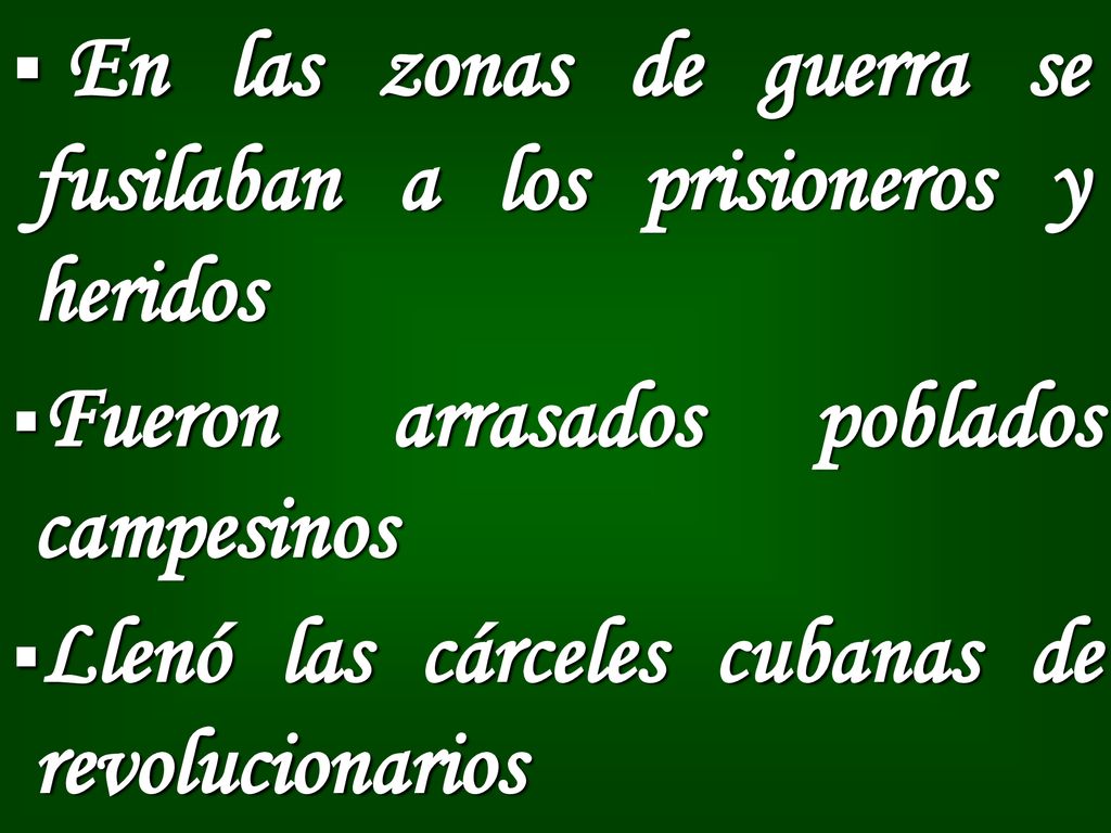 En las zonas de guerra se fusilaban a los prisioneros y heridos