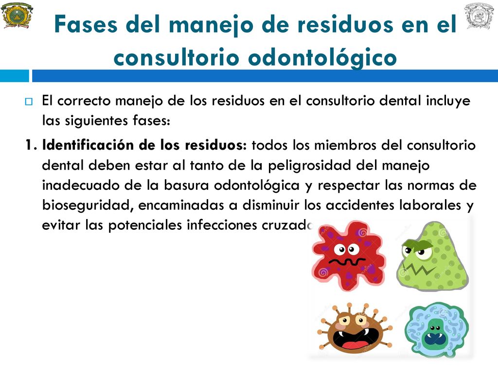 Fases del manejo de residuos en el consultorio odontológico