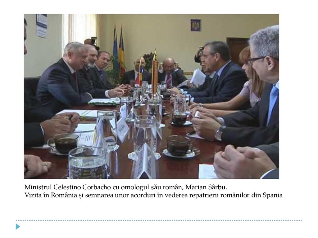 Ministrul Celestino Corbacho cu omologul său român, Marian Sârbu.