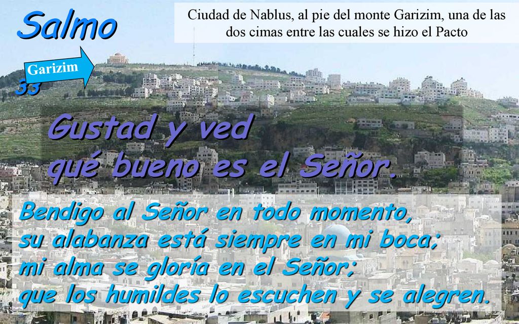 Salmo 33 Gustad y ved qué bueno es el Señor.