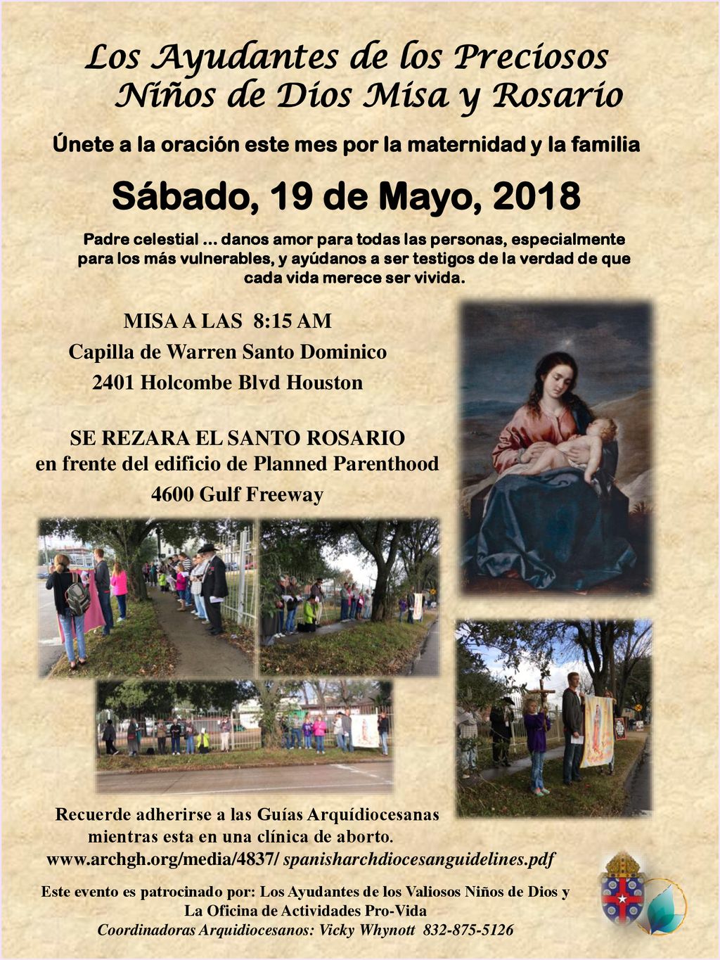 Sábado, 19 de Mayo, 2018 Los Ayudantes de los Preciosos