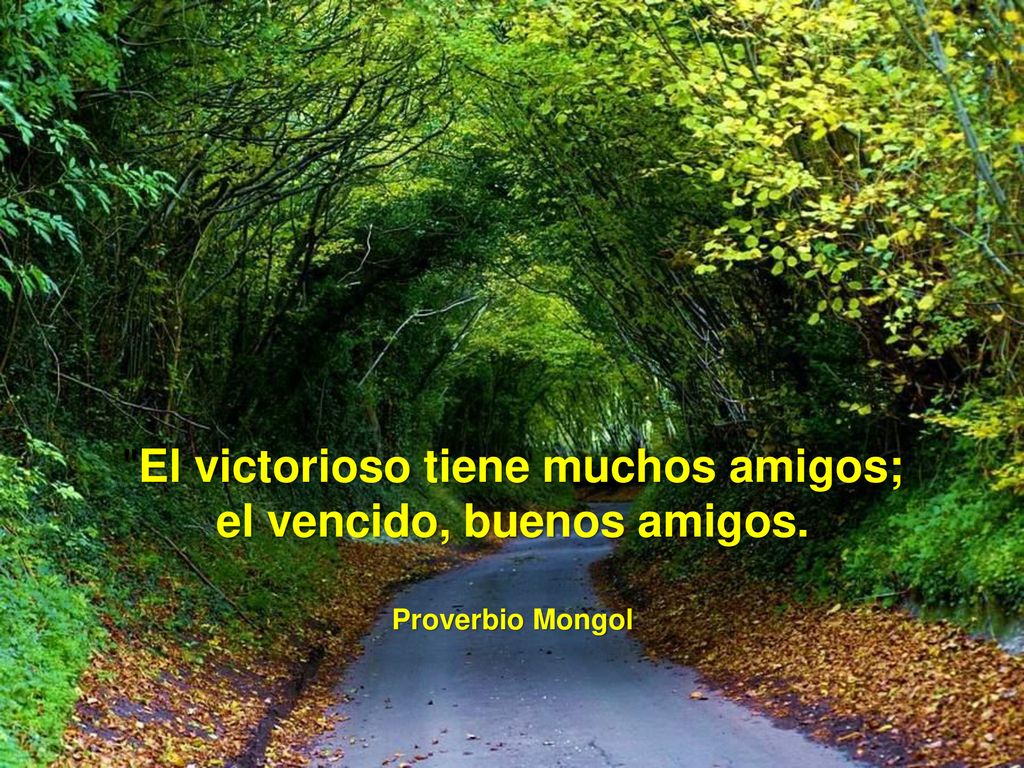 El victorioso tiene muchos amigos; el vencido, buenos amigos.