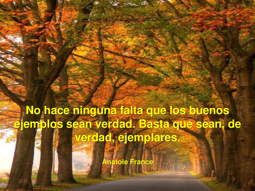 No hace ninguna falta que los buenos ejemplos sean verdad