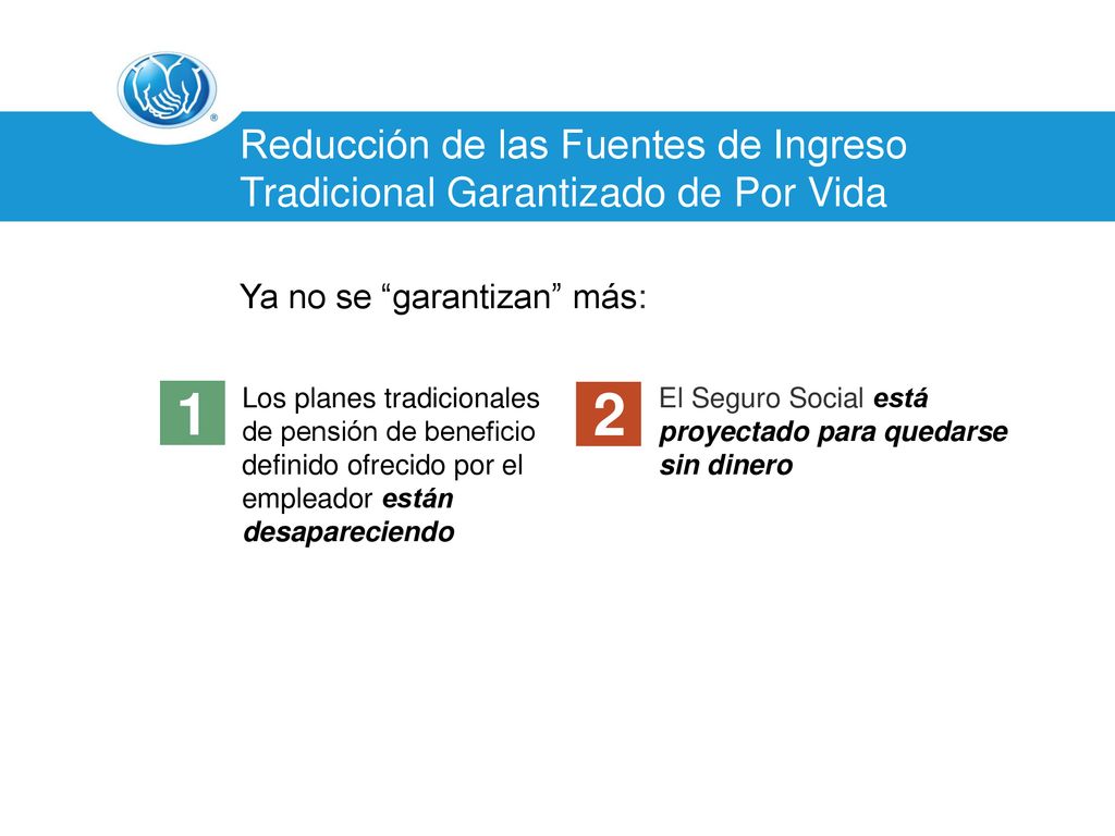 Reducción de las Fuentes de Ingreso Tradicional Garantizado de Por Vida