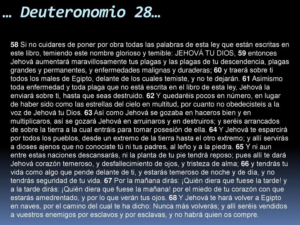 … Deuteronomio 28…