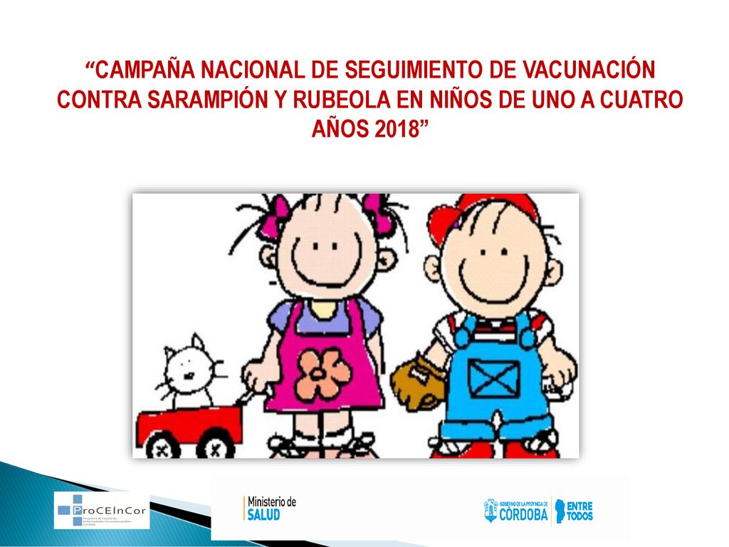 CAMPAÑA NACIONAL DE SEGUIMIENTO DE VACUNACIÓN CONTRA SARAMPIÓN Y RUBEOLA EN NIÑOS DE UNO A CUATRO AÑOS 2018
