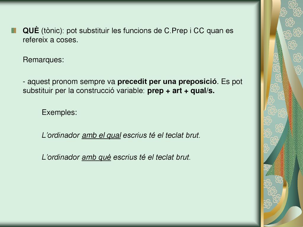 L’ordinador amb el qual escrius té el teclat brut.