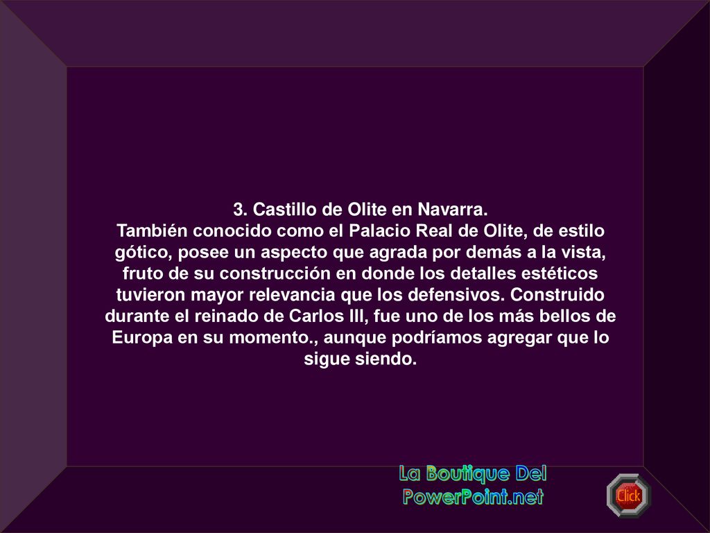 3. Castillo de Olite en Navarra. La Boutique Del PowerPoint.net