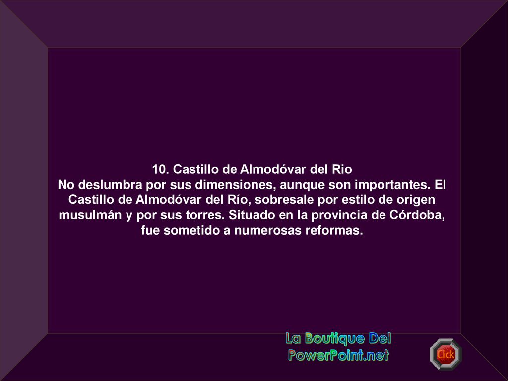 10. Castillo de Almodóvar del Rio La Boutique Del PowerPoint.net