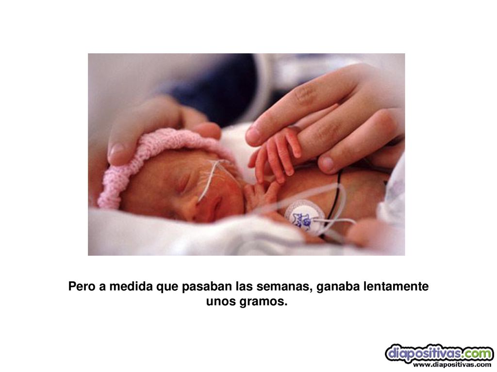 Pero a medida que pasaban las semanas, ganaba lentamente unos gramos.