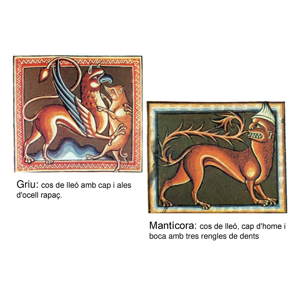 Griu: cos de lleó amb cap i ales d ocell rapaç.