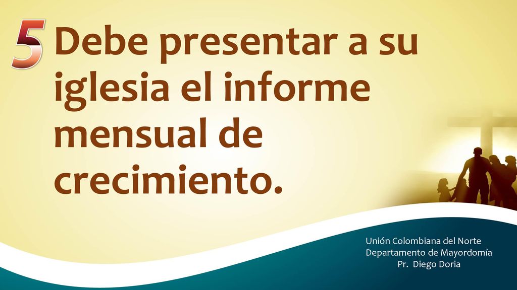 Debe presentar a su iglesia el informe mensual de crecimiento.