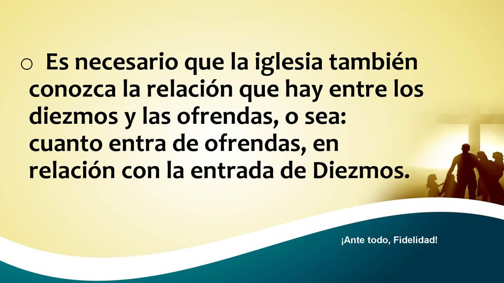 Es necesario que la iglesia también conozca la relación que hay entre los diezmos y las ofrendas, o sea: cuanto entra de ofrendas, en relación con la entrada de Diezmos.