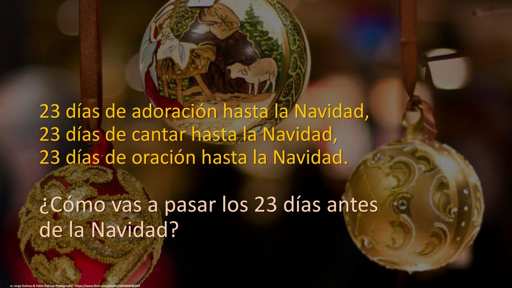 ¿Cómo vas a pasar los 23 días antes de la Navidad