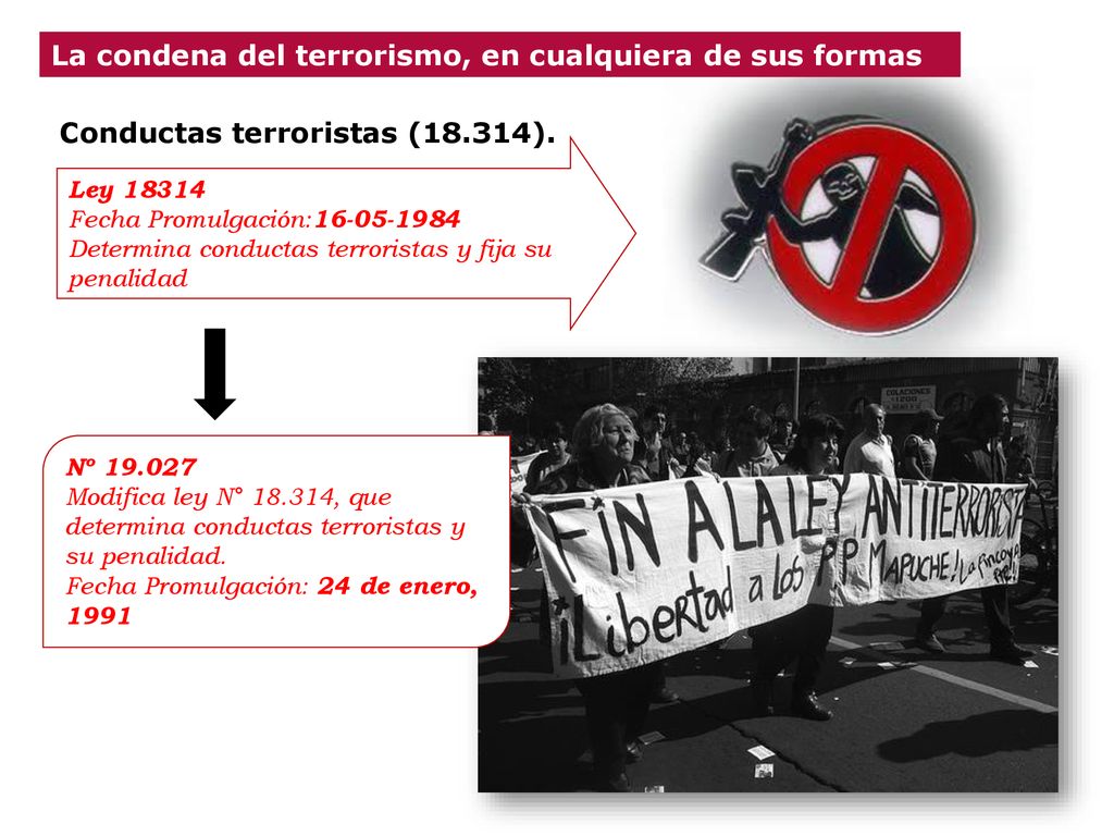 La condena del terrorismo, en cualquiera de sus formas