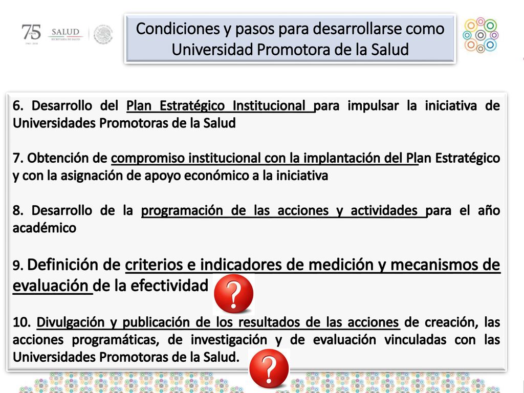 Condiciones y pasos para desarrollarse como Universidad Promotora de la Salud