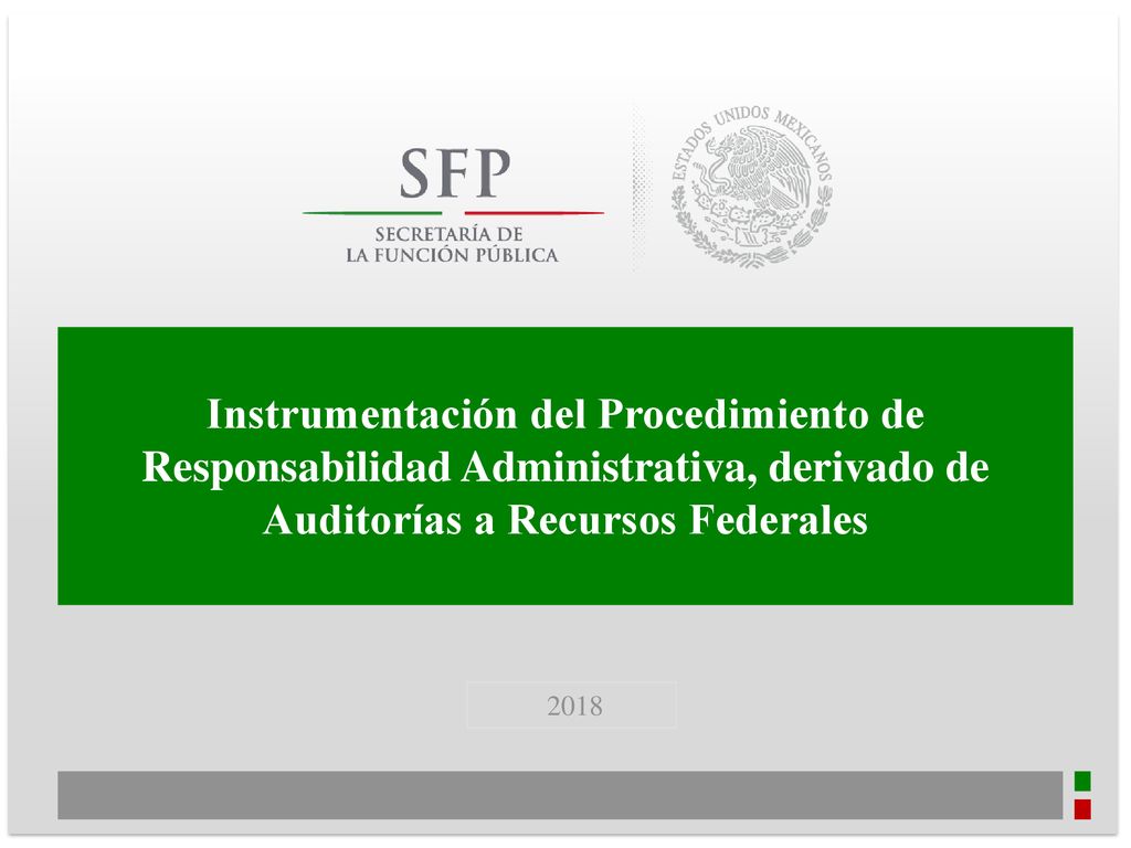 Instrumentación del Procedimiento de Responsabilidad Administrativa, derivado de Auditorías a Recursos Federales