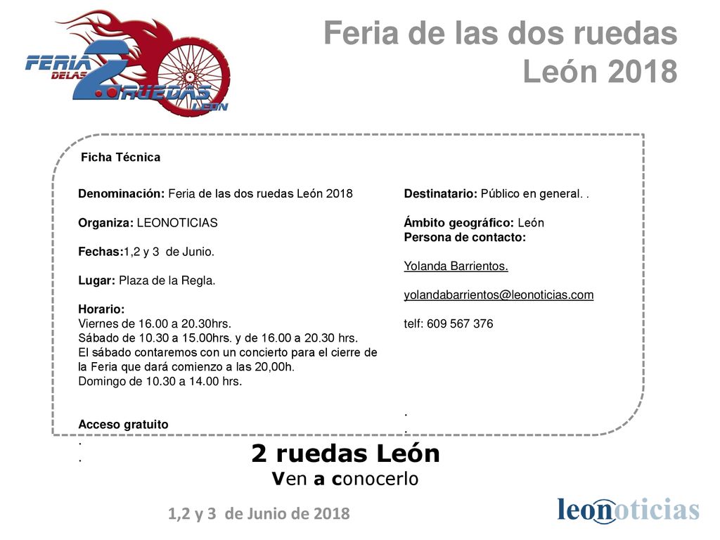 Feria de las dos ruedas León ruedas León Ven a conocerlo