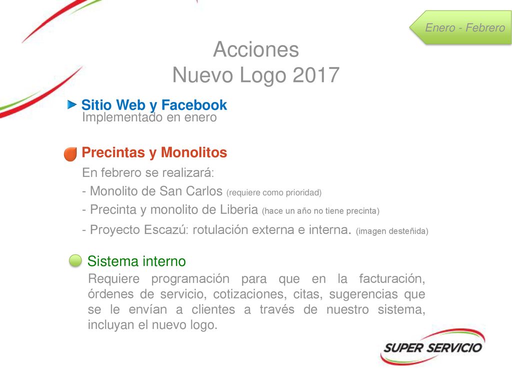 Acciones Nuevo Logo 2017 Sitio Web y Facebook Precintas y Monolitos