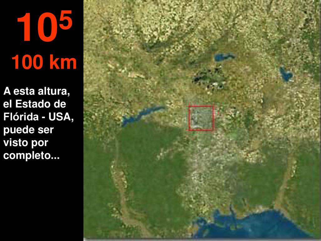 km A esta altura, el Estado de Flórida - USA, puede ser visto por completo...