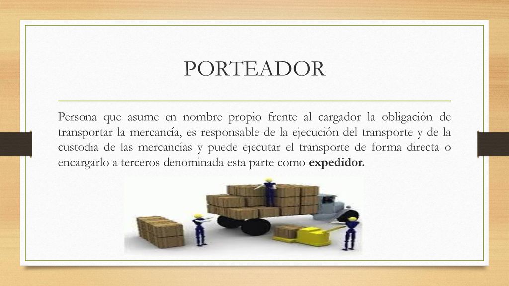 CONTRATO MERCANTÍL DE TRANSPORTE TERRESTRE - ppt descargar