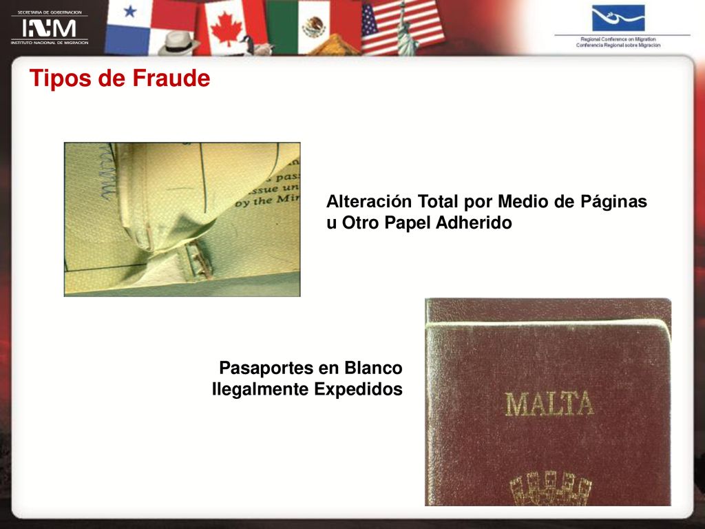 Tipos de Fraude Alteración Total por Medio de Páginas u Otro Papel Adherido.