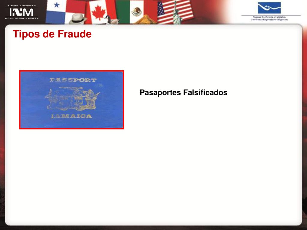 Tipos de Fraude Pasaportes Falsificados