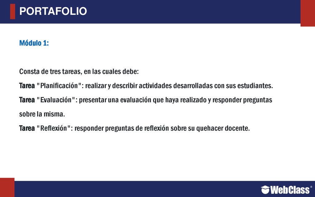 PORTAFOLIO Módulo 1: Consta de tres tareas, en las cuales debe: