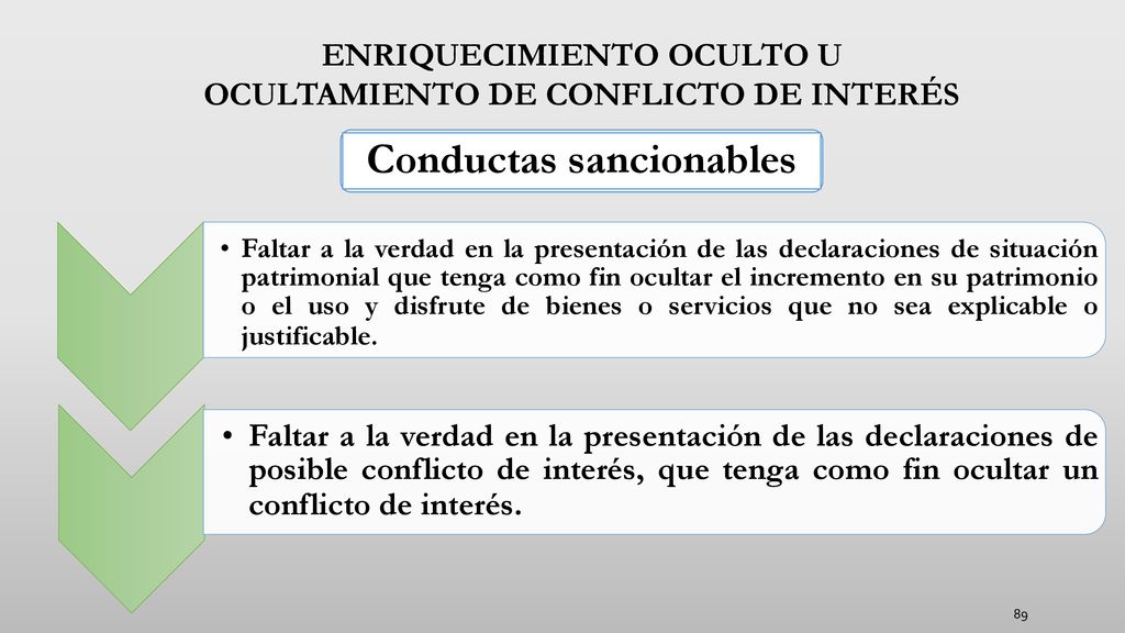 ENRIQUECIMIENTO OCULTO U OCULTAMIENTO DE CONFLICTO DE INTERÉS