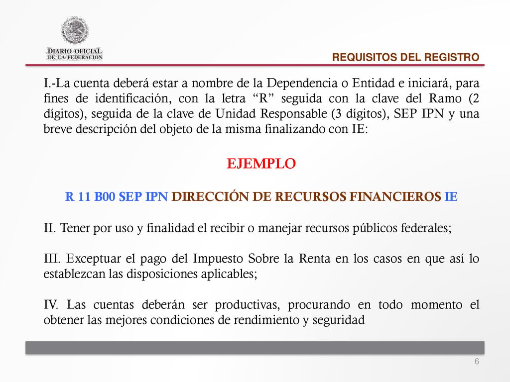 R 11 B00 SEP IPN DIRECCIÓN DE RECURSOS FINANCIEROS IE