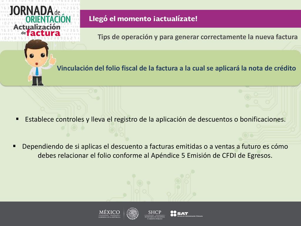 Tips de operación y para generar correctamente la nueva factura
