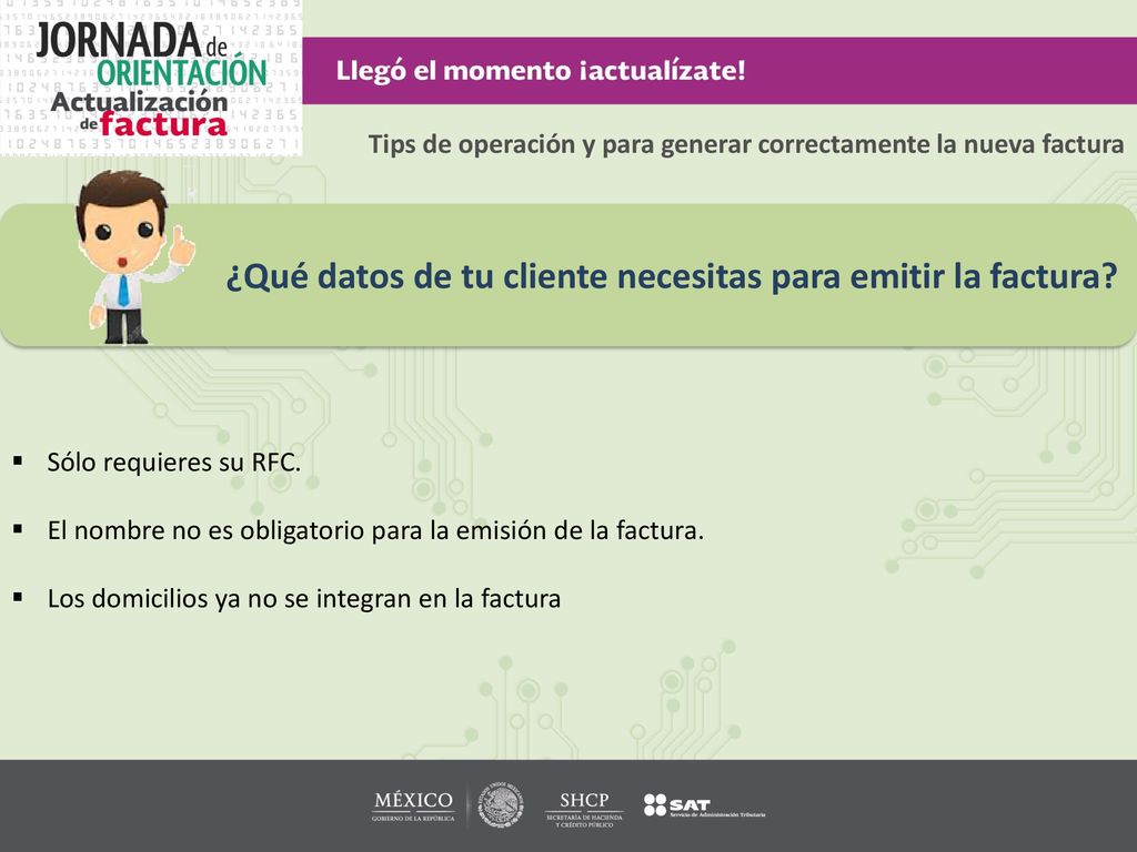¿Qué datos de tu cliente necesitas para emitir la factura
